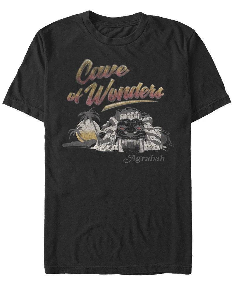 Disney Men's Aladdin Live Action Cave Of Wonders Landscape Short Sleeve T-Shirt