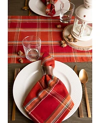 Design Imports Autumn Spice Plaid Table Runner