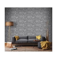 Graham Brown Chalk Board Grey Wallpaper