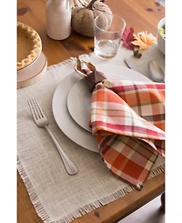 Design Imports Pumpkin Spice Plaid Napkin, Set of 6