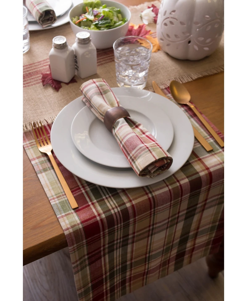 Design Imports Give Thanks Plaid Napkin, Set of 6