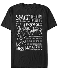 Star Trek Men's The Original Series Boldly Go Where Quote Short Sleeve T-Shirt