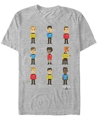 Star Trek Men's The Original Series Pixelated Starfleet Crew Short Sleeve T-Shirt