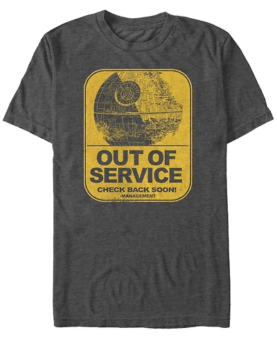 Star Wars Men's Classic Death Star Out of Service Short Sleeve T-Shirt