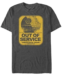 Star Wars Men's Classic Death Star Out of Service Short Sleeve T-Shirt