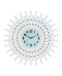 Three Star Sunburst Wall Clock