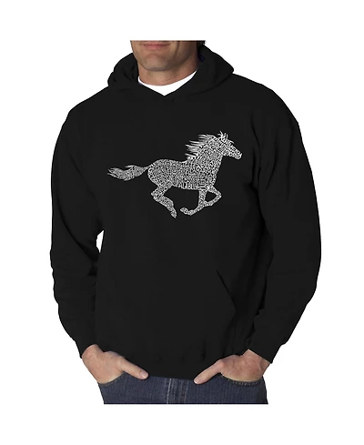 La Pop Art Men's Word Hoodie - Mustang