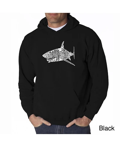 La Pop Art Men's Word Hoodie - Shark Species