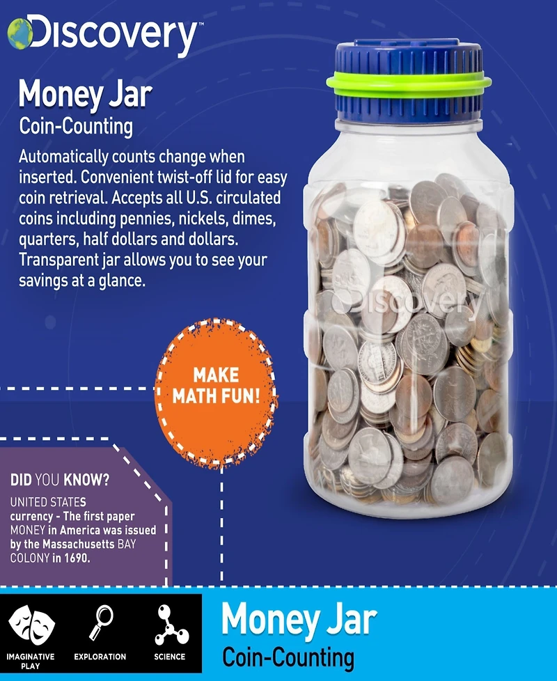 Discovery Kids Coin Counting Jar