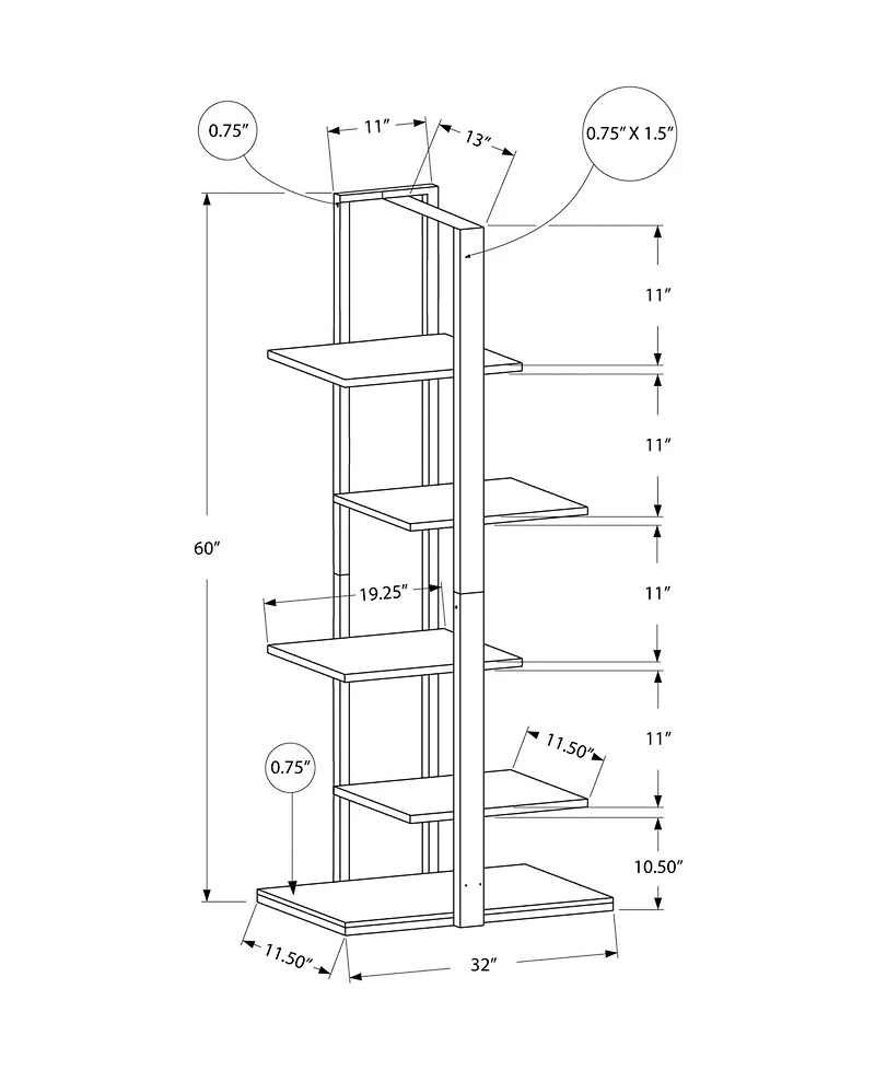 Monarch Specialties Bookcase