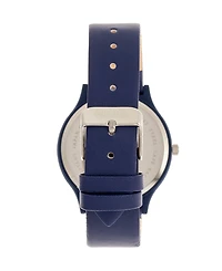 Crayo Unisex Trinity Blue Leatherette Strap Watch 36mm