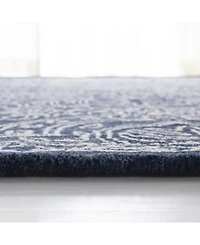 Lauren Ralph Lauren Etienne LRL6603N Navy and Ivory 5' X 5' Round Area Rug
