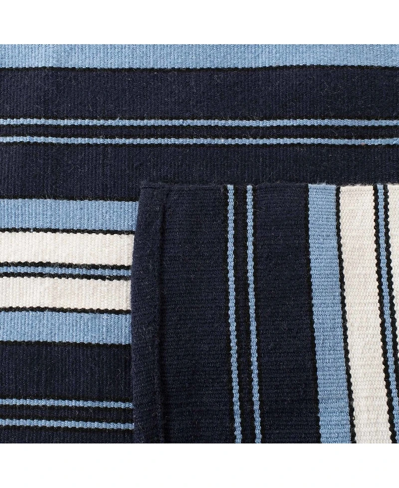 Lauren Ralph Lauren Leopold Stripe LRL2462A Navy 5' X 8' Outdoor Area Rug