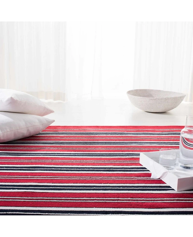 Lauren Ralph Lauren Leopold Stripe LRL2462E Red 8' X 10' Outdoor Area Rug