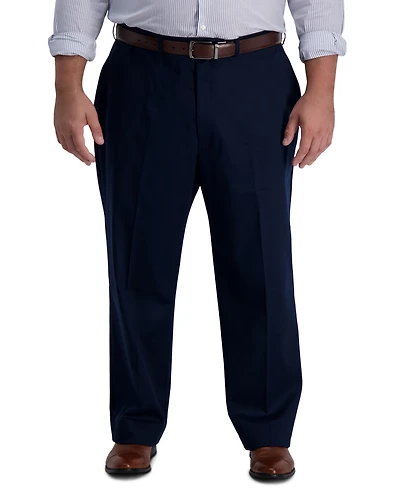 Haggar Men's Big & Tall Iron Free Premium Khaki Classic-Fit Flat Front Pant