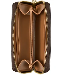 Michael Kors Logo Jet Set Zip-Around Card Case