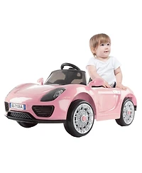 Ride On Sports Car Motorized Electric Rechargeable Battery Powered Toy with Remote Control, MP3 and Usb, Lights and Sound by Lil Rider Pink