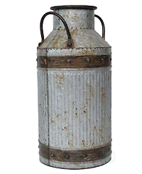 Vintiquewise Galvanized Metal Rustic Milk Can
