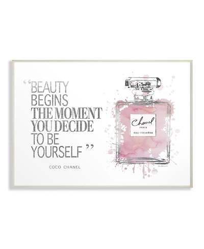 Stupell Industries Beauty Begins Fashion Perfume Wall Plaque Art