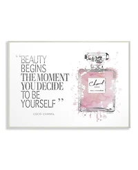 Stupell Industries Beauty Begins Fashion Perfume Wall Plaque Art