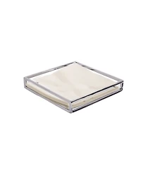 Classic Touch Mirrored Napkin Holder with Chrome Rails