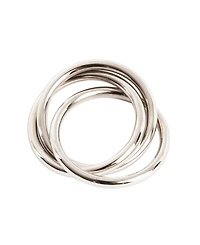 Saro Lifestyle Three Ring Design Napkin Ring, Set of 4