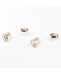 Saro Lifestyle Saro Round Shape Napkin Ring, Set of 4