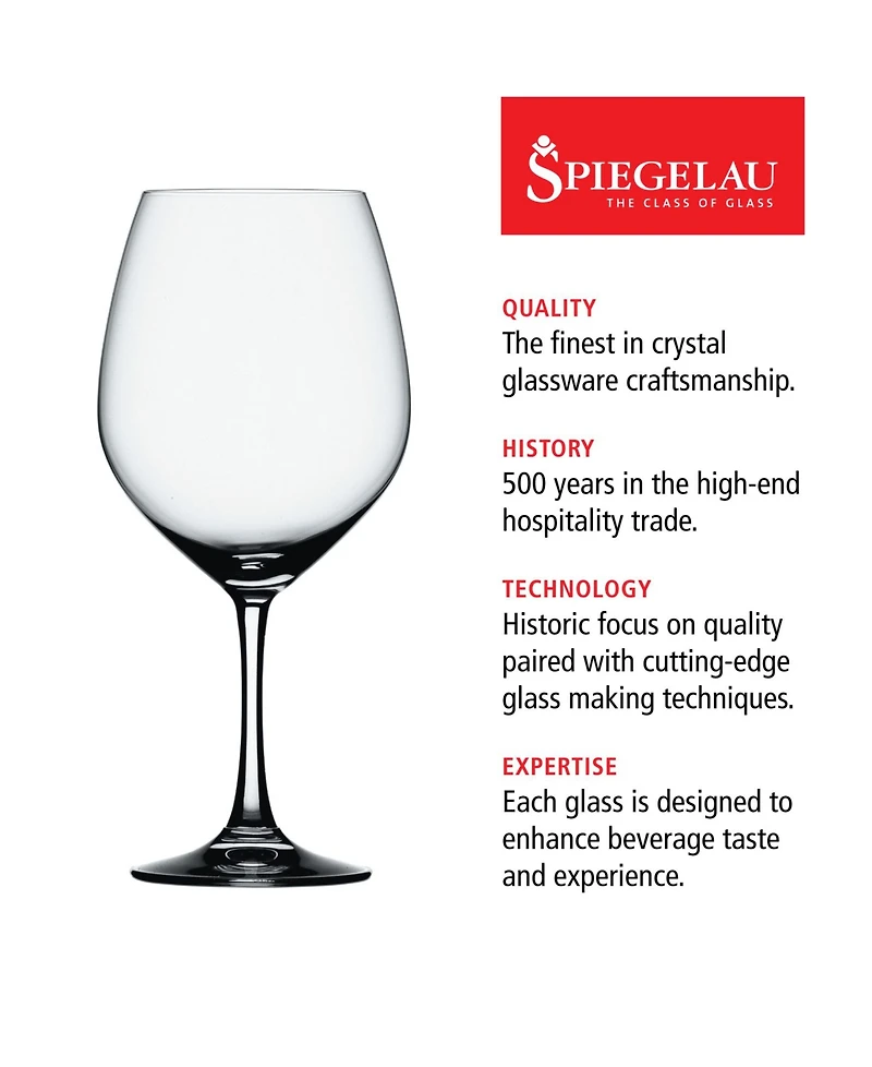 Spiegelau Vino Grande Burgundy Wine Glasses, Set of 4, 25 Oz
