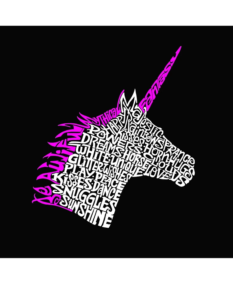 La Pop Art Men's Word T-Shirt - Unicorn