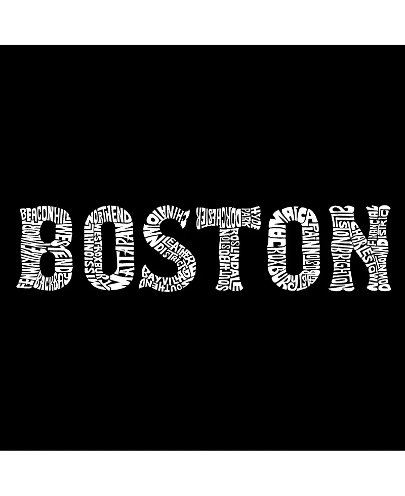 La Pop Art Men's Word T-Shirt - Boston Neighborhoods
