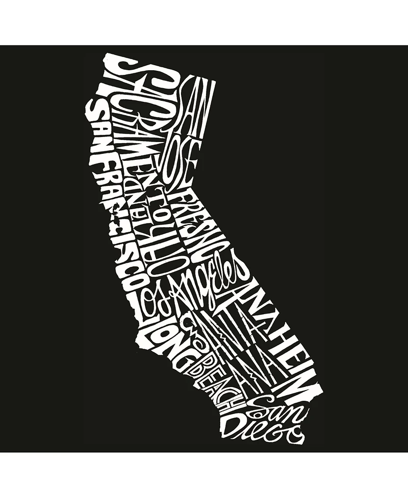 La Pop Art Men's Word Art T-Shirt - California State