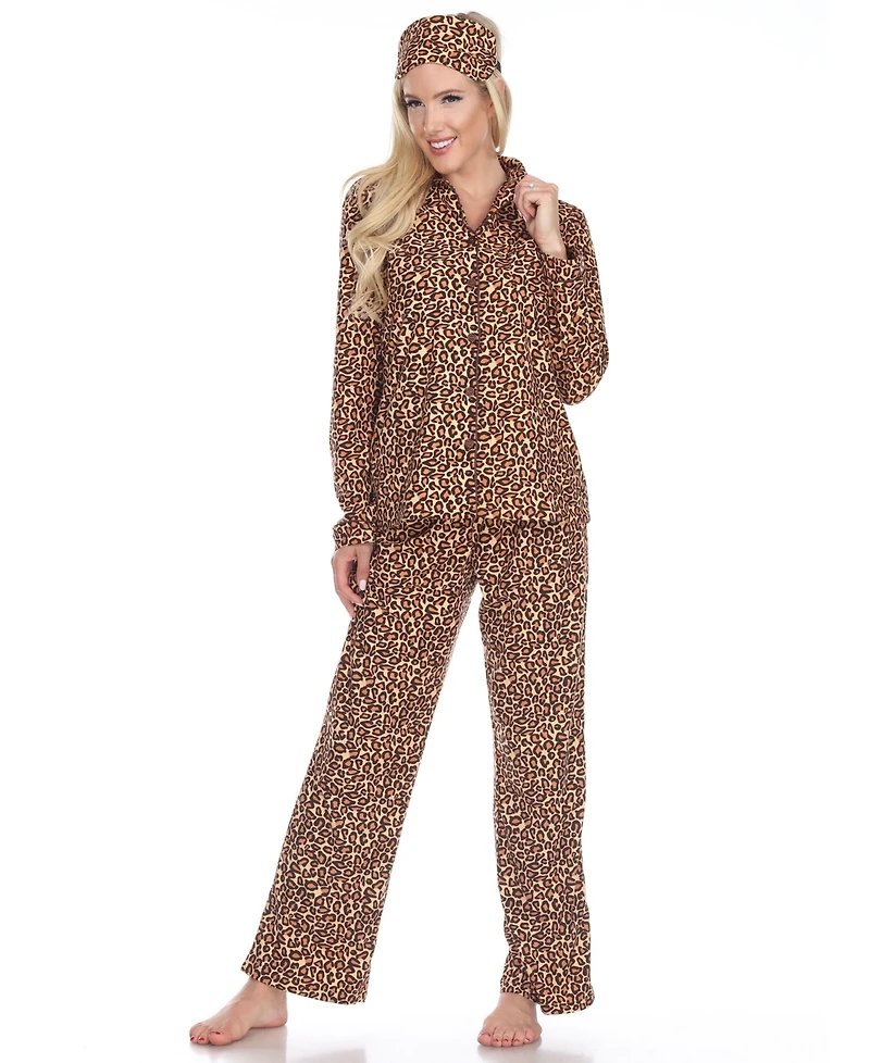 White Mark 3-Piece Cozy Pajama Set