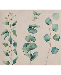 Saro Lifestyle Eucalyptus Printed Decorative Pillow, 18" x 18"