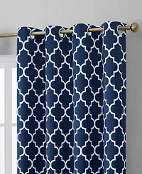 Hlc.me Lattice Print Drape Blackout Curtains Pattern - Weather Insulated Curtains