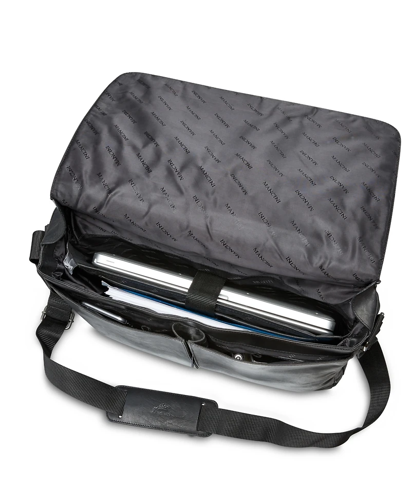 Mancini Buffalo Collection Laptop/ Tablet Messenger Bag