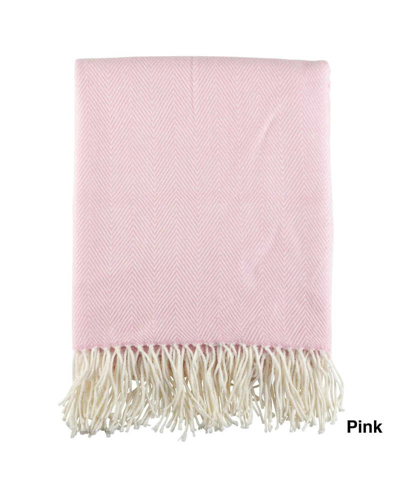 Saro Lifestyle Classic Herringbone Throw, 50" x 60"