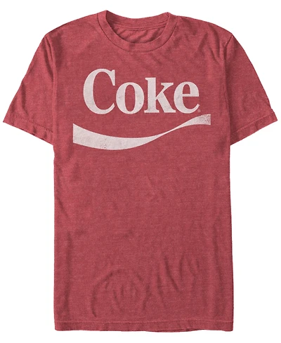 Coca-Cola Men's Classic Vintage-Like Swoosh Short Sleeve T-Shirt