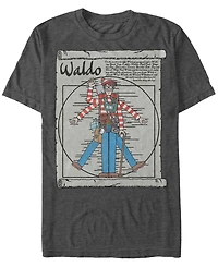 Where's Waldo? Men's Vitruvian Waldo Short Sleeve T-Shirt