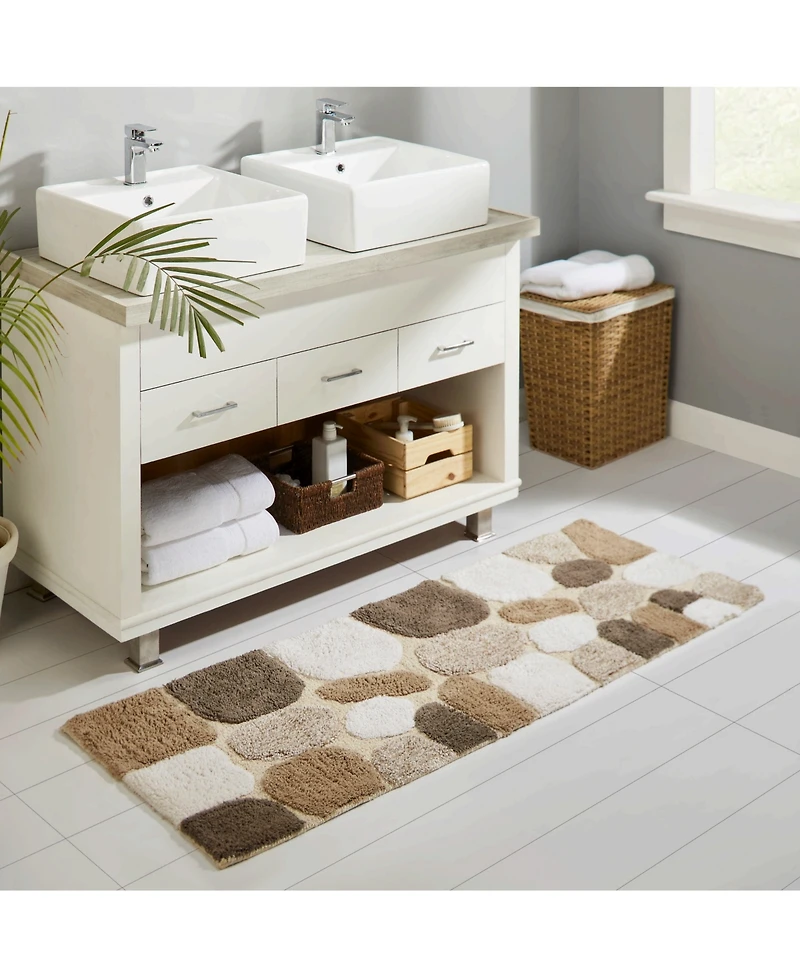 Chesapeake Pebbles Plush Bath Runner, 24" x 60"