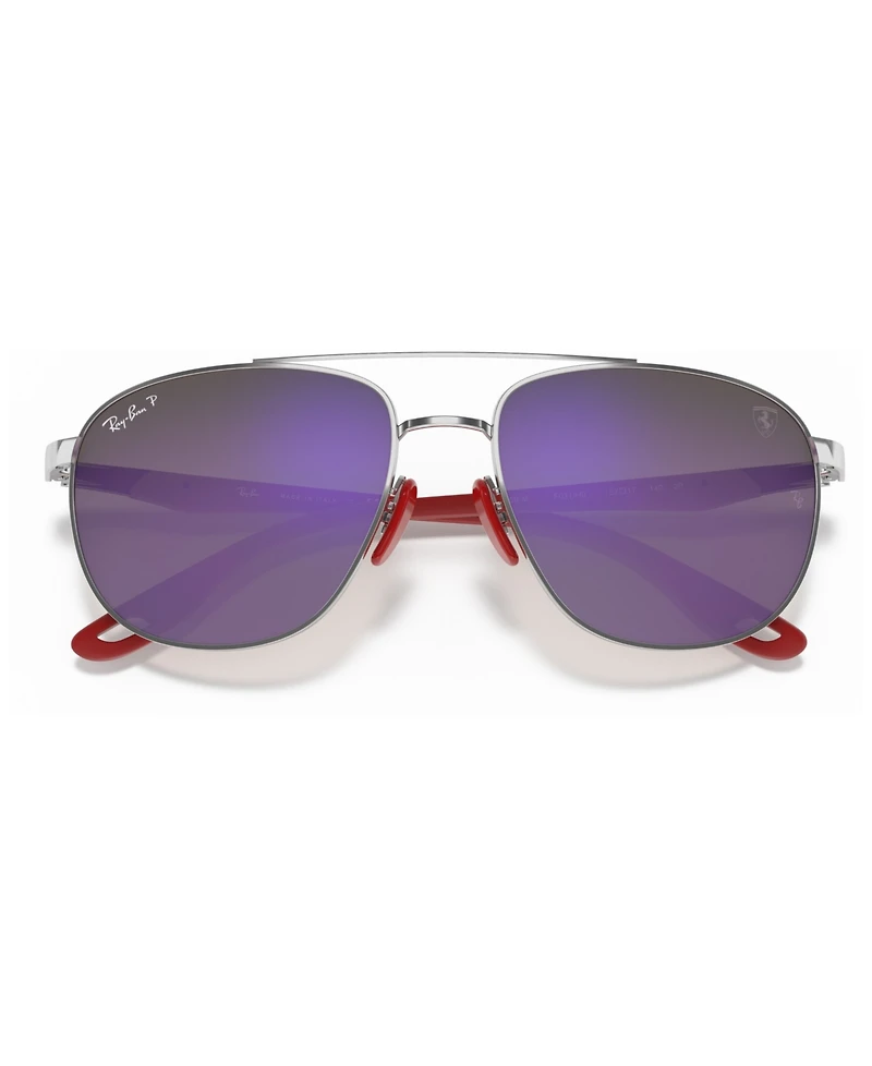 Ray-Ban Men's Polarized Sunglasses, RB3659M Scuderia Ferrari Collection 57