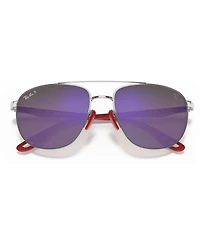 Ray-Ban Men's Polarized Sunglasses, RB3659M Scuderia Ferrari Collection 57
