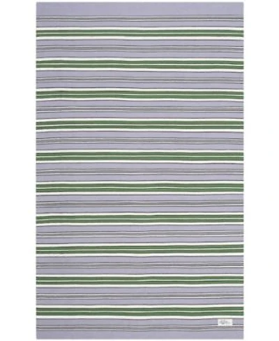 Lauren Ralph Lauren Leopold Stripe LRL2462G Lilac Outdoor Area Rug Collection