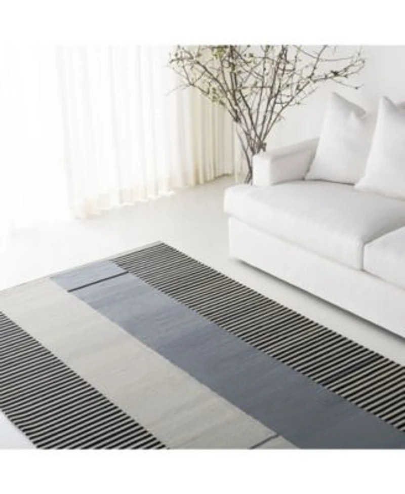 Lauren Ralph Lauren Aryn Stripe Lrl7310c Slate Area Rug Collection