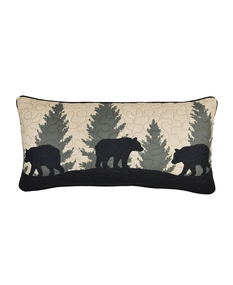 American Heritage Textiles Bear Walk Plaid Decorative Pillow, 11" x 22"
