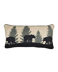 American Heritage Textiles Bear Walk Plaid Decorative Pillow, 11" x 22"