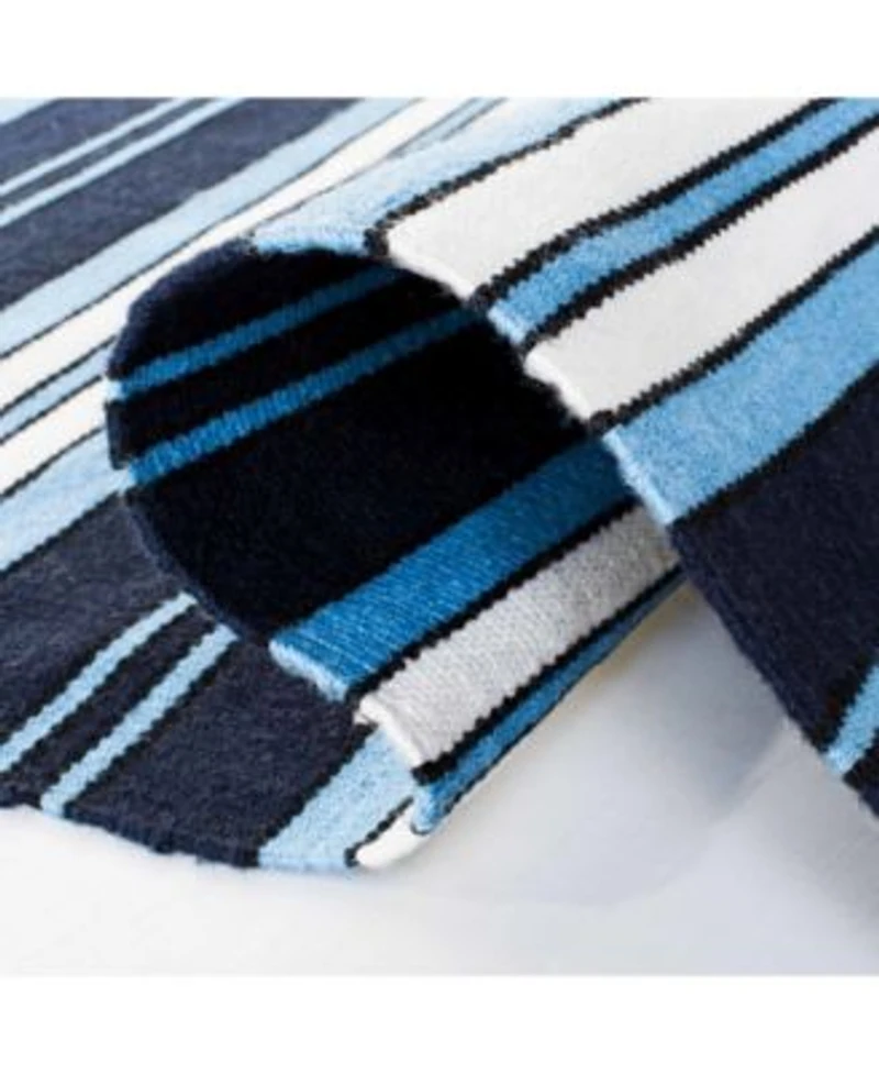 Lauren Ralph Lauren Leopold Stripe Lrl2462a Navy Area Rug Collection