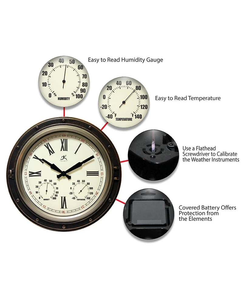 Infinity Instruments Round Wall Clock