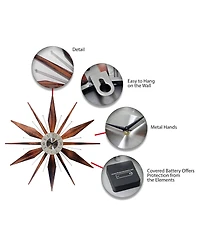 Infinity Instruments Starburst Wall Clock