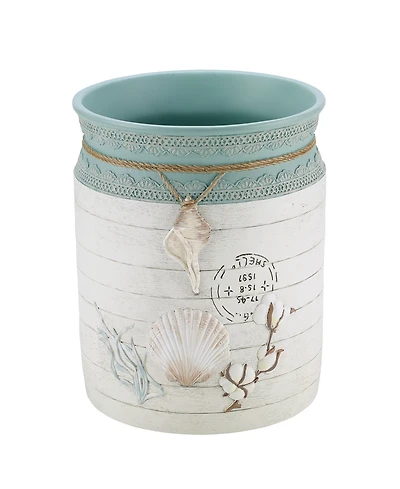 Avanti Farmhouse Shell Textured Resin Wastebasket
