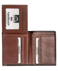 Mancini Casablanca Collection Men's Rfid Secure Center Unique Vertical Wing Wallet